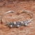 Cultured pearl cuff bracelet, 'Balls of Moonlight' - Cultured Pearl Sterling Silver Cuff Bracelet from Indonesia (image 2b) thumbail