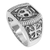 Men's sterling silver signet ring, 'Shield of Indra' - Sterling Silver Shield Men's Signet Ring from Indonesia