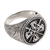 Men's sterling silver signet ring, 'Indra Sword' - Crossed Swords Sterling Silver Signet Ring for Men (image 2d) thumbail