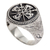 Men's sterling silver signet ring, 'Indra Sword' - Crossed Swords Sterling Silver Signet Ring for Men (image 2e) thumbail