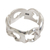 Sterling silver band ring, 'Cresting Waves' - Sterling Silver Wave Motif Unisex Band Ring (image 2d) thumbail