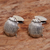 Sterling silver cufflinks, 'Coco Bug' - Beetle Cufflinks Featuring Lively Texture and Appearance (image 2) thumbail