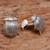 Sterling silver cufflinks, 'Coco Bug' - Beetle Cufflinks Featuring Lively Texture and Appearance (image 2b) thumbail