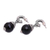 Onyx half-hoop earrings, 'Black Swirls' - Sterling Silver Black Onyx Half-Hoop Earrings from Indonesia (image 2c) thumbail