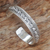 Sterling silver cuff bracelet, 'Frangipani Line' - Hand Made Sterling Silver Floral Cuff Bracelet Indonesia (image 2) thumbail