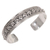 Sterling silver cuff bracelet, 'Frangipani Line' - Hand Made Sterling Silver Floral Cuff Bracelet Indonesia (image 2c) thumbail