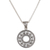 Sterling silver pendant necklace, 'Jepun Coin' - Hand Made Circle Sterling Silver Pendant Necklace Indonesia thumbail