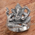 Sterling silver cocktail ring, 'Stoic Ganesha' - Hindu Ganesha Sterling Silver Cocktail Ring from Indonesia (image 2b) thumbail