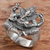Sterling silver cocktail ring, 'Stoic Ganesha' - Hindu Ganesha Sterling Silver Cocktail Ring from Indonesia (image 2c) thumbail