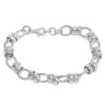 Sterling silver link bracelet, 'Family Ties' - Hand Made Sterling Silver Link Bracelet Indonesia