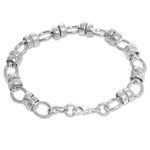 Sterling silver link bracelet, 'Family Ties' - Hand Made Sterling Silver Link Bracelet Indonesia