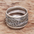 Sterling silver wide band ring, 'Strand of Nature' - Hand Made Sterling Silver Band Ring from Indonesia (image 2) thumbail