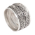 Sterling silver wide band ring, 'Strand of Nature' - Hand Made Sterling Silver Band Ring from Indonesia (image 2c) thumbail
