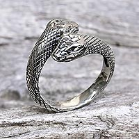 Featured review for Sterling silver wrap ring, Sea Serpent