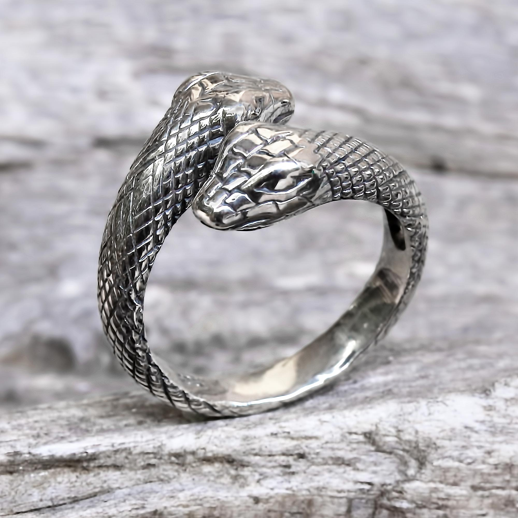 Retro Nordic Mythology Men Ouroboros Ring Punk Hip Hop Stainless Steel  Biker Snake Ring For Men Women Fashion Jewelry Gifts