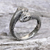Sterling silver wrap ring, 'Sea Serpent' - Hand Made Sterling Silver Snakes Wrap Ring Indonesia (image 2) thumbail