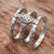Sterling silver band ring, 'Bali Trio' - Hand Made Sterling Silver 3 Band Ring from Indonesia (image 2) thumbail
