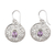 Amethyst dangle earrings, 'Purple Memories' - Amethyst and Sterling Silver Dangle Earrings from Indonesia
