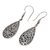 Sterling silver dangle earrings, 'Blissful Tears' - Sterling Silver Teardrop Dangle Earrings from Indonesia (image 2b) thumbail