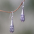 Sterling silver dangle earrings, 'Cones of Light' - Sterling Silver Dangle Earrings Cone Shape from Indonesia (image 2) thumbail