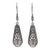 Sterling silver dangle earrings, 'Dayak Beauty' - Sterling Silver Shield Dangle Earrings from Indonesia