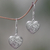 Sterling silver dangle earrings, 'Open Hearts' - Heart Shape Sterling Silver Dangle Earrings from Indonesia (image 2) thumbail