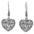 Sterling silver dangle earrings, 'Open Hearts' - Heart Shape Sterling Silver Dangle Earrings from Indonesia thumbail