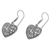 Sterling silver dangle earrings, 'Open Hearts' - Heart Shape Sterling Silver Dangle Earrings from Indonesia (image 2b) thumbail