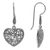 Sterling silver dangle earrings, 'Open Hearts' - Heart Shape Sterling Silver Dangle Earrings from Indonesia (image 2d) thumbail