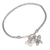 Cultured pearl charm bracelet, 'Sparkling Butterfly' - Hand Made Butterfly Pearl Charm Bracelet from Indonesia