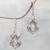 Cultured pearl dangle earrings, 'Pearl Curves' - Sterling Silver Cultured Pearl Dangle Earrings thumbail