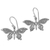 Sterling silver dangle earrings, 'Dancing Butterflies' - Sterling Silver Butterfly Dangle Earrings from Indonesia