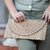 Palm leaf clutch handbag, 'Trance in Brown' - Handmade Brown Palm Leaf Clutch Handbag from Indonesia