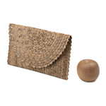 Curated gift set, 'Beach Party' - Curated Gift Set with Batik Sarong Peridot Earrings & Clutch