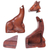 Wood puzzle box, 'Resting Giraffe' - Hand Carved Giraffe Shape Wood Puzzle Box from Indonesia (image 2e) thumbail