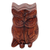 Wood puzzle box, 'Serious Owl' - Hand Carved Wood Puzzle Box Owl Shape from Indonesia thumbail