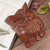 Wood puzzle box, 'Serious Owl' - Hand Carved Wood Puzzle Box Owl Shape from Indonesia (image 2c) thumbail