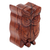Wood puzzle box, 'Serious Owl' - Hand Carved Wood Puzzle Box Owl Shape from Indonesia (image 2d) thumbail