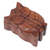 Wood puzzle box, 'Serious Owl' - Hand Carved Wood Puzzle Box Owl Shape from Indonesia (image 2e) thumbail