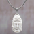 Bone and sterling silver pendant necklace, 'God Shiva' - Hand Made Bone Sterling Silver Pendant Necklace Indonesia (image 2) thumbail