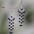 Onyx chandelier earrings, 'Dangling Hope' - Artisan Crafted Onyx and Sterling Silver Chandelier Earrings