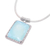 Chalcedony pendant necklace, 'Majestic Meadow' - Chalcedony Rectangular Pendant Necklace from Indonesia thumbail