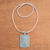 Chalcedony pendant necklace, 'Majestic Meadow' - Chalcedony Rectangular Pendant Necklace from Indonesia (image 2b) thumbail