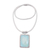 Chalcedony pendant necklace, 'Majestic Meadow' - Chalcedony Rectangular Pendant Necklace from Indonesia (image 2c) thumbail