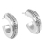Sterling silver half-hoop earrings, 'Dotted Horseshoes' - Sterling Silver Semicircle Half-Hoop Earrings from Indonesia (image 2c) thumbail