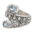 Blue topaz cocktail ring, 'Blue Udeng' - Blue Topaz Multi-Stone Cocktail Ring from Indonesia (image 2b) thumbail
