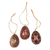 Batik wood ornaments, 'Kawung Eggs' (set of 3) - Hand Made Batik Wood Ornaments (Set of 3) from Indonesia (image 2a) thumbail