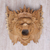 Wood mask, 'Great Boar' - Hand Carved Acacia Wood Barong Bangkal Mask thumbail