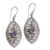Amethyst dangle earrings, 'Wonderful Bali in Purple' - Indonesian Sterling Silver and Amethyst Dangle Earrings