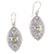 Peridot dangle earrings, 'Wonderful Bali' - Sterling Silver and Peridot Dangle Earrings from Bali
